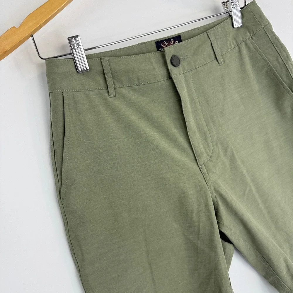 Huckberry‎ Faherty All Day Shorts Mens 28 Green Hybrid Chino Stretch MSC0012